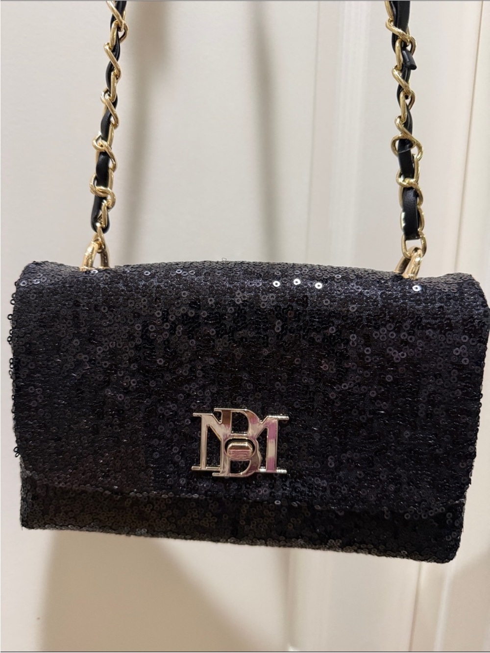 Badgley Mischka black Sequin Pearl Crossbody/ShoulderBag - Picture 2 of 10
